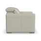 Aurora Coconut Milk Leather Power Recliner with Power Headrest