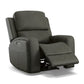 Linden Charcoal Leather Power Recliner with Power Headrest & Lumbar