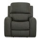 Linden Charcoal Leather Power Recliner with Power Headrest & Lumbar