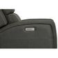 Linden Charcoal Leather Power Recliner with Power Headrest & Lumbar