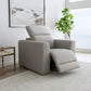 Aurora Ash Leather Power Recliner with Power Headrest