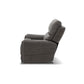 Carter Smoke Fabric Power Rocking Recliner with Power Headrest, Lumbar, Heat & Massage
