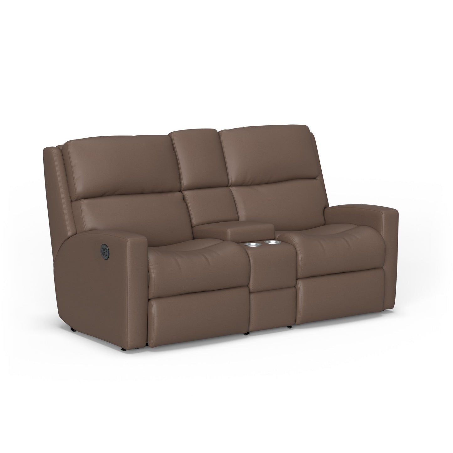 Catalina Leather Power Reclining Loveseat with Console