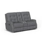 Devon Fabric Power Reclining Loveseat with Console