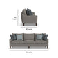 Eleanora Fabric Large Three-Cushion Sofa