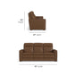 Dutch Cortado Leather Power Reclining Sofa with Console, Power Headrest, & Lumbar