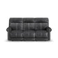 Alexander Weathered Stone Leather Power Reclining Sofa with Console, Power Headrest & Lumbar
