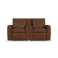 Aria Sedona Leather Power Reclining Loveseat with Console