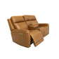 Alister Sedona Leather Power Gliding Loveseat with Console, Power Headrests & Lumbar