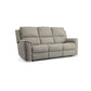 Henry Fog Fabric Power Reclining Sofa with Power Headrests & Lumbar