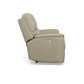 Henry Beige Leather Power Reclining Loveseat with Power Headrests & Lumbar
