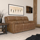 Beau Silt Fabric Power Reclining Sofa with Power Headrests
