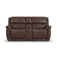 Beau Sable Fabric Power Reclining Loveseat with Console & Power Headrests