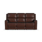Oasis Truffle Leather Power Reclining Sofa with Power Headrests, Lumbar, Heat & Massage