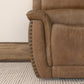 Beau Silt Fabric Power Reclining Loveseat with Power Headrests