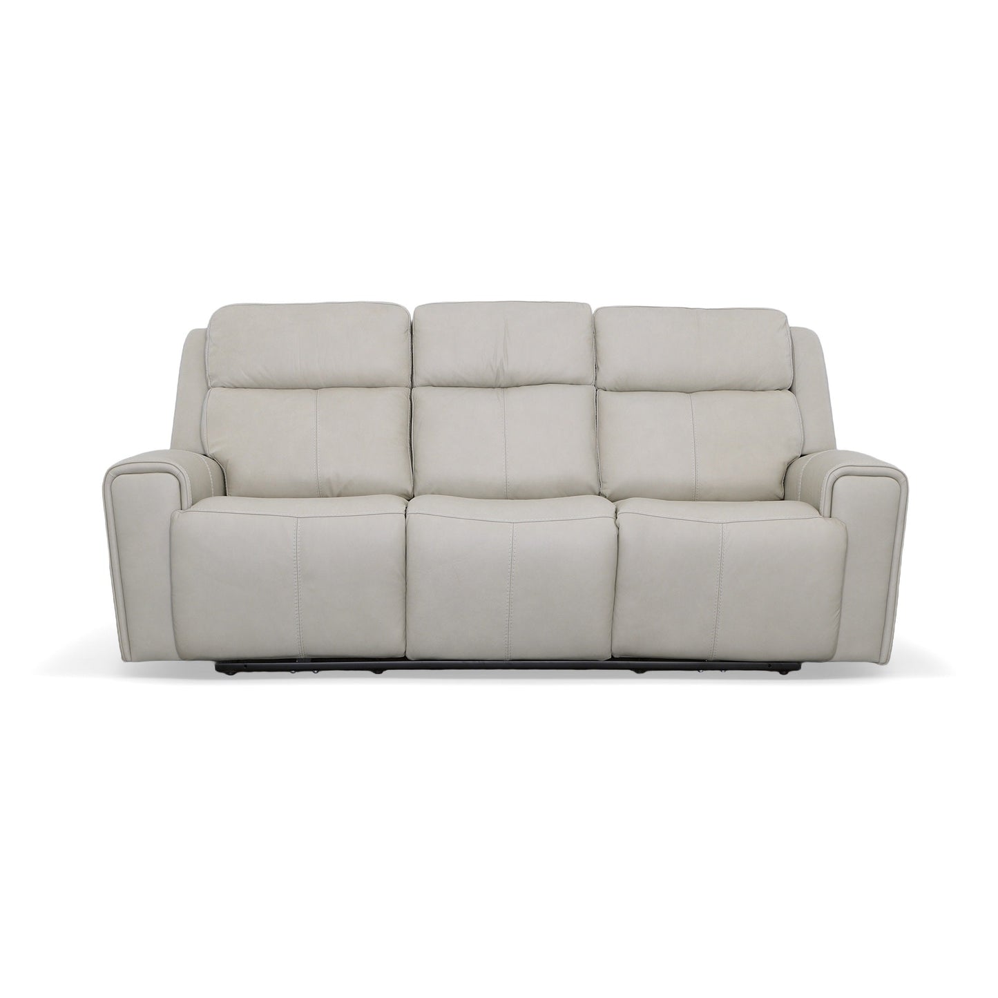 Barnett Gray Matters Leather Power Reclining Sofa with Power Headrests & Lumbar
