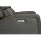 Linden Charcoal Leather Power Reclining Loveseat with Console & Power Headrests & Lumbar