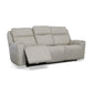Barnett Gray Matters Leather Power Reclining Sofa with Power Headrests & Lumbar