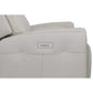 Barnett Gray Matters Leather Power Reclining Loveseat with Console, Power Headrests & Lumbar