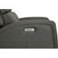 Linden Charcoal Leather Power Reclining Loveseat with Power Headrests & Lumbar
