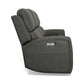 Linden Charcoal Leather Power Reclining Sofa with Power Headrests & Lumbar