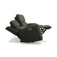 Linden Charcoal Leather Power Reclining Sofa with Power Headrests & Lumbar