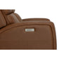 Linden Caramel Leather Power Reclining Loveseat with Power Headrests & Lumbar