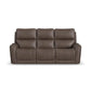 Carter Cappuccino Fabric Power Reclining Sofa with Console & Power Headrests & Lumbar