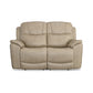 Crew Pebble Leather Power Reclining Loveseat with Power Headrests & Lumbar