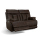 Clive Clove Fabric Power Reclining Loveseat with Power Headrests & Lumbar