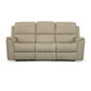 Henry Beige Leather Power Reclining Sofa with Power Headrests & Lumbar