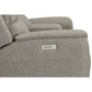 Henry Fog Fabric Power Reclining Loveseat with Console & Power Headrests & Lumbar