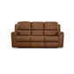 Henry Caramel Leather Power Reclining Sofa with Power Headrests & Lumbar