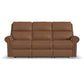 Bernard Leather Power Reclining Sofa with Console, Power Headrests & Lumbar