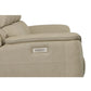 Henry Beige Leather Power Reclining Sofa with Power Headrests & Lumbar