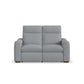 Ava Stonewash Fabric Power Reclining Loveseat with Power Headrest & Lumbar