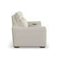 Ava Silver Sand Fabric Power Reclining Sofa with Power Headrest & Lumbar