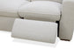 Ava Silver Sand Fabric Power Reclining Sofa with Power Headrest & Lumbar