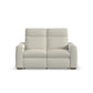 Ava Silver Sand Fabric Power Reclining Loveseat with Power Headrest & Lumbar