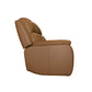 Ziggy Camel Leather Power Reclining Sofa with Power Headrest, Lumbar, Heat & Massage
