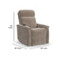 Luma Sable Fabric Power Lift Recliner with Power Headrest, Lumbar, Heat & Massage