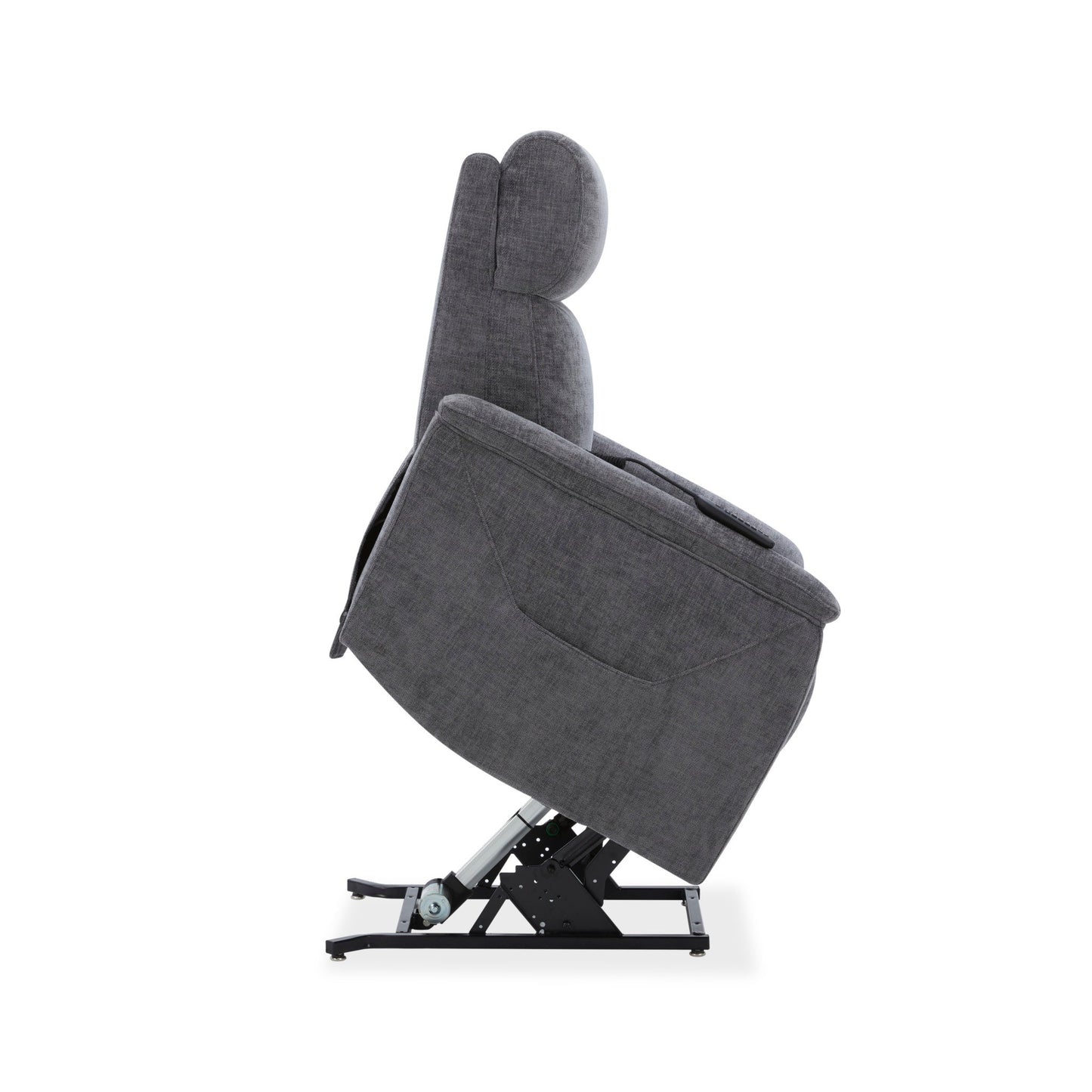 Luma Petite Shadow Fabric Petite Power Lift Recliner with Power Headrest, Lumbar, Heat & Massage
