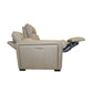 Sense Greige Leather Power Reclining Sofa with Power Headrest, Lumbar & Pulse