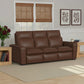 Sense Espresso Leather Power Reclining Sofa with Power Headrest, Lumbar & Pulse
