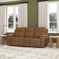 Sawyer Harvest Leather Power Reclining Sofa with Power Headrests & Lumbar