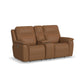 Sawyer Harvest Leather Pwr Recl Loveseat w/ Console, Pwr Hdrsts, Lumbar