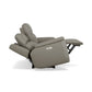 Sawyer Grey Leather Power Reclining Loveseat w/ Pwr Headrests, Lumbar