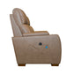 Vibe Taupe Fabric Power Reclining Loveseat with Console, Power Headrest, Lumbar, Heat, Massage & Pulse