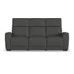 Vibe Coal Fabric Power Reclining Sofa with Console, Power Headrest, Lumbar, Heat, Massage & Pulse