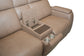 Vibe Taupe Fabric Power Reclining Loveseat with Console, Power Headrest, Lumbar, Heat, Massage & Pulse
